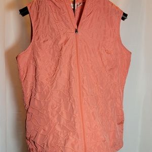 #1269 Chicos satiny hooded vest.